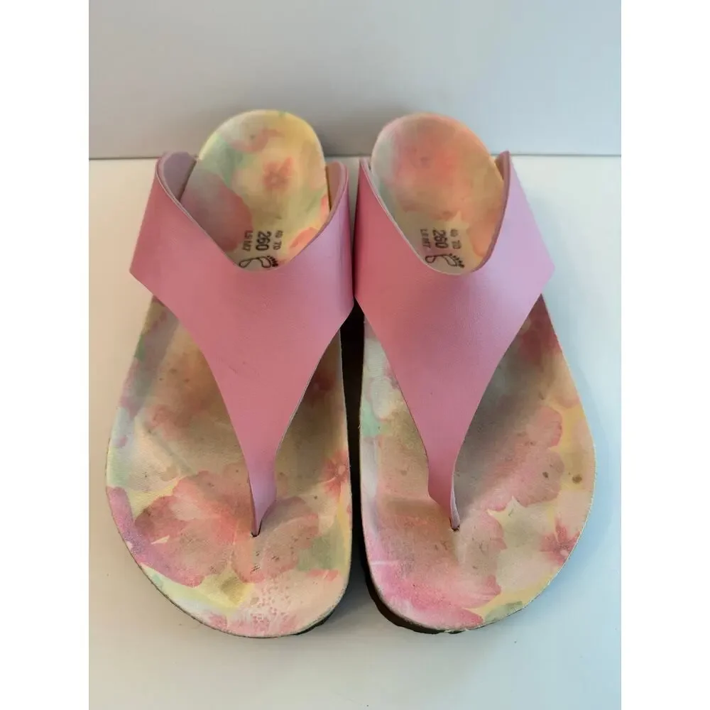 Birki’s by Birkenstock Maui Thong Sandals Women’s Size 9 EU 40 Pink Birko-Flor